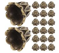 FOMIYES Embouts de Perles Vintage en Alliage Bronze Ancien 50 Pcs Mini Perles Intercalaires à Motifs Floraux pour Création de Bijoux Breloques pour Bracelets et Colliers DIY