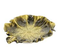 FOMIYES Encrier en Métal Style Rétro Bronze Support de Lotus, Bac à Encre Multifonction pour Calligraphie, Réservoir D'encre de Bureau Décoratif, Accessoire pour Artistes et Étudiants