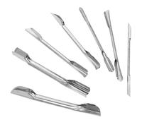 FOMIYES Ensemble 7 Pièces Couteaux à Double Tête en Acier Inoxydable, Appareil à Sculpter les Fruits et Légumes, Outil de Découpe Culinaire Précis et Portable Cuisine Maison Cuisine