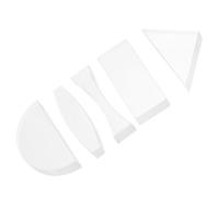 FOMIYES Ensemble de 5 Lentilles Optiques en Acrylique Transparentes Comprenant Lentilles Convexes et Concaves Semi-Circulaires Triangulaires et Rectangulaires pour Expériences