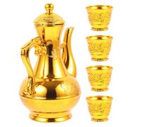 FOMIYES Ensemble de Coupe D'offrande Bouddhiste et Plastique Or, Décoratif et Élégant, pour Rituels Cérémoniels Décoration à Domicile