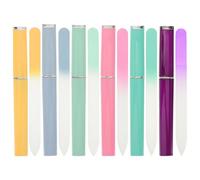 FOMIYES Ensemble de Manucure pour Adultes Lime à Ongles en Verre Dégradée Multicolore Kit D’Accessoires Nail Art Professionnel Outil de Polissage des Ongles Présent de Noël