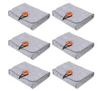 FOMIYES Ensemble de pochettes pour huiles essentielles, étui de transport de voyage, petit tissu non tissé en feutre pour bouteilles d'huiles essentielles, pochette de rangement