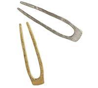 FOMIYES Épingles à Cheveux Chignon Fourche à Cheveux Métal 2 Pièces Grosse Taille Or et Argenté Accessoire Femmes Usage Quotidien