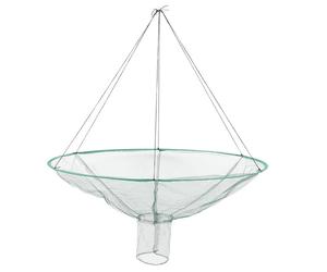 FOMIYES Épuisette de Pêche Pliable Blanche 80 Cm Diamètre, Filet à Main pour Crevettes et Crabes, Accessoire de Pêche Pratique pour Appâts Vivants en Plein Air Style Style Aléatoire
