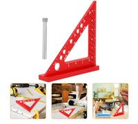 FOMIYES Équerre à Angle Droit 90° Rouge en Métal Robuste, Règle de Mesure Précise pour Menuiserie, Outil de Serrage Compact et Portable, pour Travail du Bois et Dessin Technique