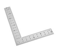 FOMIYES Équerre de Menuisier 10×15 Cm en Acier Inoxydable, Règle de Mesure Carrée Double Face Multifonction, Outil de Charpentier Professionnel pour Travaux de Menuiserie et Construction