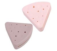 FOMIYES Étui à Houppette Triangulaire en Silicone 2Pcs Organisateur de Voyage pour Éponge de Maquillage Porte-Houppette Pratique et Réutilisable Étui de Rangement Portable pour Maquillage