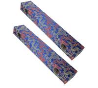 FOMIYES Étui Rigide en Carton Pressé pour 2 Éventails Pliables 23 CM Papier Xuan Traditionnel Boîte à Ventilateur Portable Boucle en Cuivre Bleu Coffret Présent pour Mariage Danse et