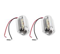 FOMIYES Feux de Position Latéraux LED 12-24V Lampe de 6 LED Feu Arrière pour Voitures et Camions 2 Pièces Boîtier Argenté Feux de Gabarit Utilitaires et Remorques