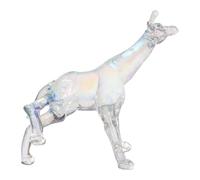 FOMIYES Figurine de Girafe en Cristal Transparent 14 Cm, Décoration Artistique Miniature pour Maison, Statuette Élégante pour Centre de Table, Objet de Collection Girafe Décorative