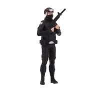 FOMIYES Figurine Miniature de Policier 1/64 en Résine Micro, Modèle Réduit de Police Masquée pour Décoration de Bureau et Collection, Figurines Miniatures d'halloween Réalistes