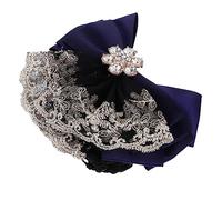 FOMIYES Filets à Cheveux Bleus pour Chignon 2pcs en Polyester Pinces à Nœud en Acier, Accessoires Élégants pour Femmes, Maintien pour Occasions Formelles