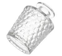 FOMIYES Flacon Diffuseur en Verre 100 ML Vide Rechargeable, Récipient pour Aromathérapie et Parfum D’Ambiance, Design de Diamant Conique, Transparent, Décoration Intérieure et Présent