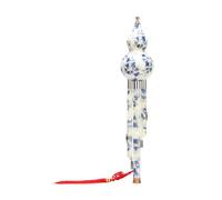 FOMIYES Flûte de Calebasse Chinoise en Porcelaine Bleue et Blanche, Instrument pour Débutants Clé Bémol, Usage Pédagogique