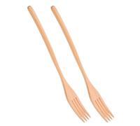 FOMIYES Fourchettes en Bois Cuisine 2 Pièces, Longues Fourchettes à Salade Multifonctionnelles pour Mélanger, Servir et Cuire, Adaptées aux Chefs et Particuliers