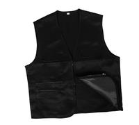 FOMIYES Gilet Multi Poches pour Homme de Travail Respirant pour Bénévolat Randonnée et Activités Estivales Couleur Noire Xxl