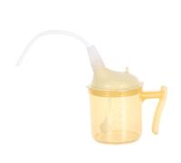 FOMIYES Gobelet Anti-déversement pour Personnes Âgées avec Paille Souple Poignée Ergonomique Tasse à Boire Sécurisée pour Patients Alités et Soins Aux Seniors Couleur Jaune