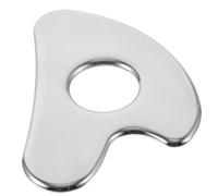 FOMIYES Grattoir Métallique Acier Inoxydable Forme Cœur pour Massage Quotidien Visage et Corps Doux et Réutilisable Outil Pratique pour Massage Cervical Élimination Double Menton