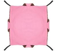 FOMIYES Hamac Double Couche en Peluche pour Petits Animaux, Lit Suspendu Chaud, Polaire et Laine Tricotée, Rose, Facile à Installer, pour Cage à Rat et Furet