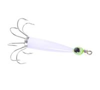 FOMIYES Hameçon pour Calamar à 8 Branches Blanc Œil Lumineux Leurre Artificiel pour Pêche en Rivière et Lac Appât de Pêche Résistant Ardillon Professionnel Couleur Couleur Aléatoire