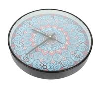 FOMIYES Horloge Murale Silencieuse à Motif Mandala Fleur Mandala, Décoration Murale pour Salon, Cadran 30 Cm, sans Pile, Design Élégant et Zen, Présent Pendaison de Crémaillère