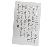 FOMIYES Insert Carte Portefeuille Acier Inoxydable Corrosion Carte Anniversaire et Saint Valentin Romantique pour Couple