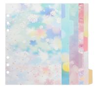 FOMIYES Intercalaires Détachables pour Classeurs A5 Onglets Esthétiques Fleurs de Cerisier et Étoiles 5 Feuilles pour Organisation Cahiers et Fournitures Scolaires Compatibles
