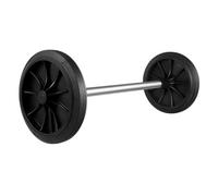 FOMIYES Jeu de 2 Roues Mobiles en Caoutchouc Blanc de 55 Cm, Pièces de Rechange Solide pour Poubelle à Roulettes D'extérieur, Poulie de Poubelle Adaptée au Bac à Déchets Industriel