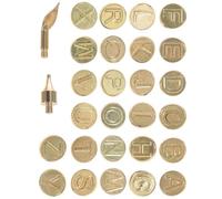 FOMIYES Jeu de 26 Pointes de Pyrogravure Alphabet, Buses de Brûlage en Relief pour Bois, Cuir et Papier, Accessoires Artisanaux pour Gravure Créative et Loisirs de Sculpture