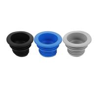 FOMIYES Joint Silicone 3 Pièces pour Vidange Machine à Laver Bouchon Étanchéité Anti-Odeur et Protection Anti-Débordement pour Tuyau Évacuation Salle de Bain la Cuisine Buanderie Noir