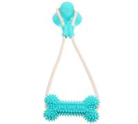 FOMIYES Jouet à Mâcher pour Chien avec Ventouse Puissante | Brosse à Dents Interactif en TPR Vert | Jouets de Morsure Durable pour Chiots et Animaux | Nettoyage Molaire Os de Traction