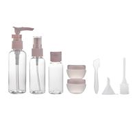 FOMIYES Kit de 8 Flacons de Lotion Vides en Plastique Léger et Facile à Transporter avec Vaporisateur, Compte-gouttes et Entonnoir pour Maquillage de Voyage