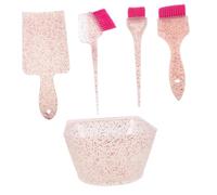 FOMIYES Kit de Coloration Cheveux avec Brosse et Bol Mélangeur Ergonomique Antidébordement Complet pour Salon et Usage DIY Transparent et Mat pour Application Précise