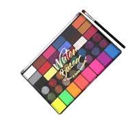 FOMIYES Kit De Peinture Pour Le Visage - 42 Peintures À Leau De Couleur Pour Enfants Adultes Halloween Fête Avec Compartiments Séparés Pour