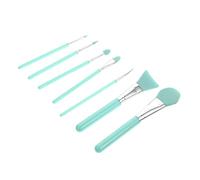 FOMIYES Kit de Pinceaux Cosmétiques Réduit le Gaspillage de Produit de Beauté 7 Pièces en Silicone Vert Solide sans Décoloration Brosse Correctrice Visage