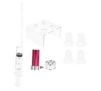 FOMIYES Kit Moules à Rouge à Lèvres DIY 7 Pièces 4 Embouts en Silicone Beauté, Support 4 Trous en Aluminium, Anneau Rond et Outil de Démoulage Accessoire Maquillage Lèvres Fait Maison,