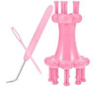 FOMIYES Kit Tricotin Double Tête Crochet et Bobine à Tricoter, Outil de Tissage Manuel pour Projets DIY, Apprentissage et Création de Bijoux, Présent pour Passionnées de Tricot