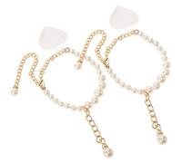 FOMIYES Lanières De Chaussures Ornées De Perles Avec Coussinets Adhésifs Amovibles Pour Talons Hauts Accessoires De Chaussures