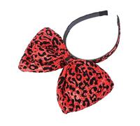 FOMIYES Léopard à Nœud Style Gothique Bandeau Accessoires Pour Cheveux De Fête Rouge