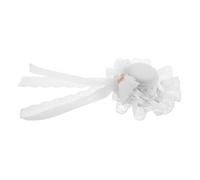 FOMIYES Lolita Mini Top Hat With Bow Tie And Lace Side Veil Bridal Hair Accessory Comfortable Fit Elegant Lolita Headpiece For Weddings And Parties