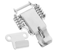 FOMIYES Loquet à Bascule à Ressort en Acier Inoxydable, Grosse Taille Trou de Verrouillage, pour Caisse de Rangement Outillage et Boîte à Outils