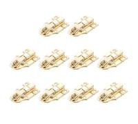 FOMIYES Loquets à Bascule Vintage en Fer Doré Lot de 10, Moraillons pour Fermeture de Casier Vestiaire, Coffrets Bijoux et Meubles, Usage Maison Bureau
