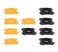 FOMIYES Lot de 10 Anneaux de Protection Anti-roulement en Caoutchouc Noir et Orange pour Microphone, Anneaux Antidérapants Universels, Accessoires Anti-vibration pour Karaoké, Spectacles