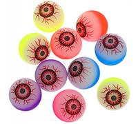 FOMIYES Lot de 10 Balles Rebondissantes Halloween 3.2Cm Globes Oculaires Effrayants pour Décoration De Fête Et Cadeaux d'halloween Couleur Aléatoire