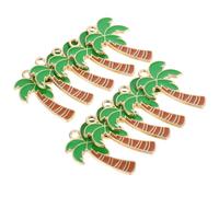 FOMIYES Lot de 10 Breloques Palmier Tropical en Métal, Petit Charme du Cocotier pour Créations DIY Bijoux, Bracelets, Colliers et Porte-clés Style Hawaïen, Décorations Artisanales