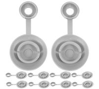 FOMIYES Lot de 10 Cache-Vis en Plastique Gris pour Panneaux de Toit de Voiture Cache-Trou à Clipser pour Sellerie Automobile Protection Vis Intérieure pour Camping-Car et Véhicule