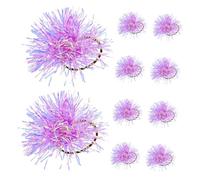 FOMIYES Lot De 10 Chouchous En Plastique Brillant Pour Queue De Cheval Accessoires Pour Cheveux Élastiques Violets