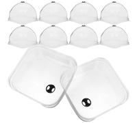 FOMIYES Lot de 10 Cloches en Plastique Transparent Dôme pour Plantes 12 Cm, Protection L’humidité Gel, Housses de Jardin Adaptées pour Hivernage et Serrage Extérieure
