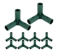 FOMIYES Lot de 10 Connecteurs d'angle Plastiques 19 Mm pour Serrage Jardin, Supports de Cadre Universels Résistants UV, Accessoires de Fixation pour Treillis et Piquets, Montage Rapide